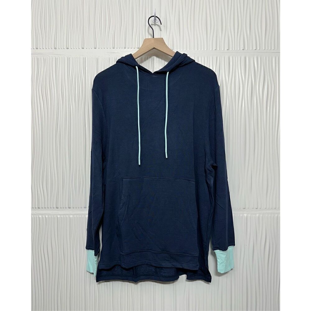 Nwt Jambys House Hoodie Lightweight French Terry Hoodie- Unisex Small- Navy/Mint — image 4 of 8